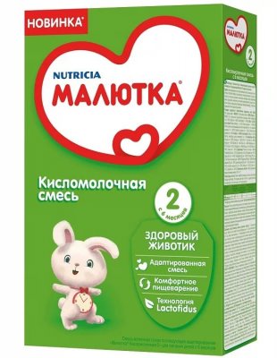 Купить малютка 2 кисломолоч. смесь с 6 мес 350г (нутриция, россия) в Кстово
