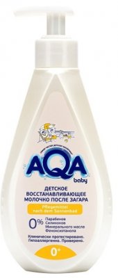 Купить aqa baby (аква беби) молочко после загара восстанавлтвающее, 250мл с дозатором в Кстово
