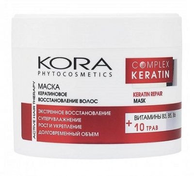 Купить kora (кора) маска кератиновое восстановление волос 300мл в Кстово