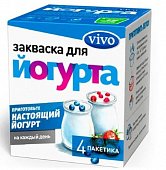 Купить vivo (виво) закваска для йогурта fit, пакетики 0,5г, 4 шт в Кстово