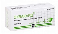 Купить эквакард, таблетки 5мг+5мг, 30 шт в Кстово