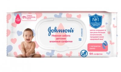 Купить johnson's baby (джонсон беби) салфетки влажные нежная забота 64шт в Кстово