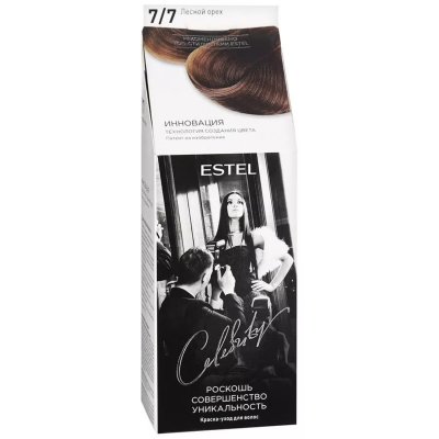 Купить estel (эстель) краска-уход для волос celebrity тон 7/7 лесной орех в Кстово