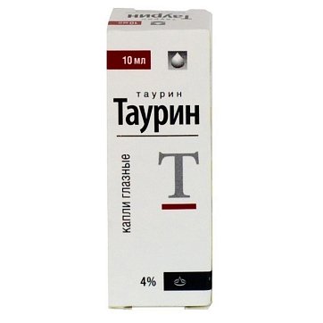 Таурин, капли глазные 4%, флакон-капельница 10мл