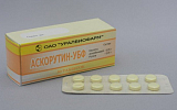 Аскорутин-УФБ, таблетки 50мг+50мг, 50 шт