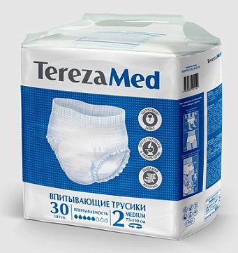 TerezaMed (Терезамед), трусы подгузники для взрослых Medium, размер 2 30 шт