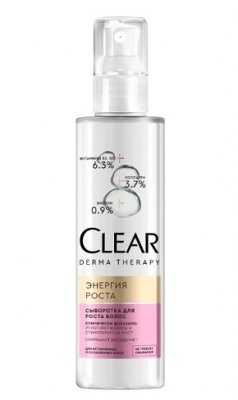 Купить clear derma therapy (клеар), сыворотка для волос энергия роста, флакон 190 мл в Кстово