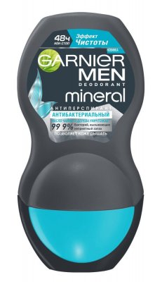 Купить garnier men mineral (гарньер) дезодорант-антиперспирант эффект чистоты 48часа ролик 50мл в Кстово
