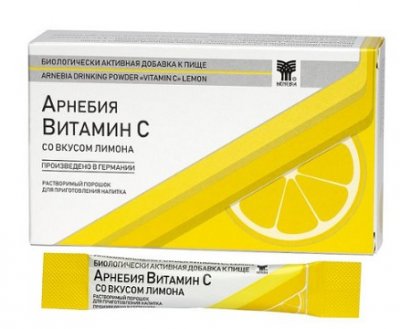 Купить арнебия витамин с порошок для приема внутрь со вкусом лимона пакет 5г, 10 шт бад в Кстово