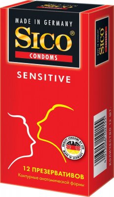 Купить sico (сико) презервативы sensitive контурные 12шт в Кстово