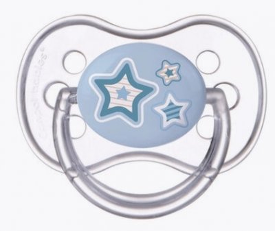 Купить canpol (канпол) пустышка круглая силиконовая 0-6 месяцев newborn baby голубая 1 шт в Кстово