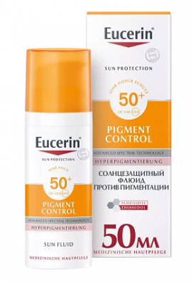 Купить eucerin sensitive protect (эуцерин), флюид солнцезащитный против пигментации, 50мл spf50+ в Кстово