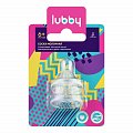 Lubby (Лабби) соска молочная силиконовая быстрый поток L с 6 месяцев, 2 шт