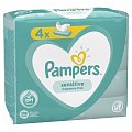 Купить pampers sensitive (памперс) салфетки влажные, 52шт (в комплекте 4 упаковки) в Кстово