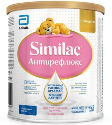 Купить симилак (similac) антирефлюкс, смесь молочная, с рождения 375г в Кстово