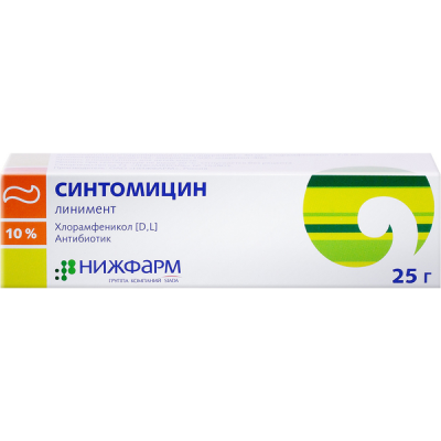 Купить синтомицин, линимент 10% 25г (8-15) (нижфарм оао, россия) в Кстово