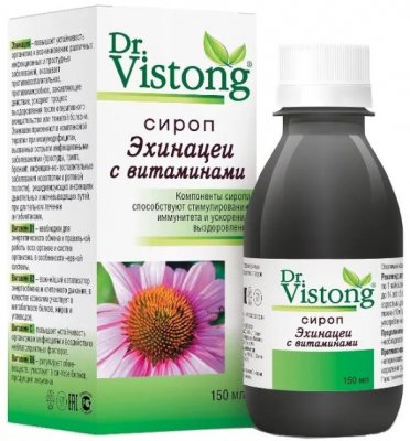 Купить dr vistong (др вистонг) сироп эхинацеи с витаминами, флакон 150мл бад в Кстово