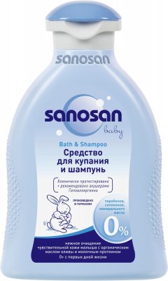 Купить sanosan baby (саносан) средство для купания и шампунь, 200мл в Кстово