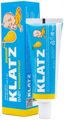 Купить klatz (клатц) зубная паста для детей 0-4лет большая груша без фтора, 40мл в Кстово