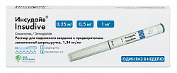 Купить инсудайв, раствор для подкожного введения 0.25/0.5/1 мг/доза шприц-ручка 3мл 1шт+игла 6шт в Кстово