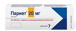 Купить париет, таблетки, покрытые кишечнорастворимой оболочкой 20мг, 28 шт в Кстово
