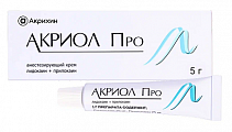 Купить акриол про, крем для местного и наружного применения 2,5%+2,5%, туба 5г в Кстово