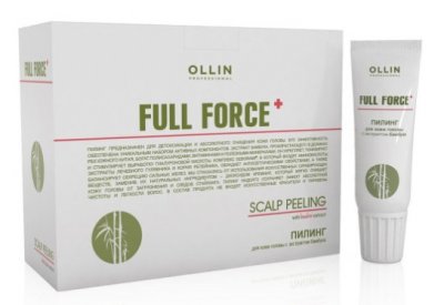 Купить ollin prof full force (оллин) пилинг для кожи головы бамбук, тюбик 15мл, 10 шт в Кстово