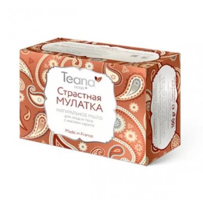 Купить тиана (teana) мыло для сухой кожи лица и тела с маслом карите страстная мулатка, 100г в Кстово