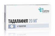 Купить тадалафил, таблетки, покрытые пленочной оболочкой 20мг, 4 шт в Кстово