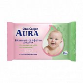 Купить aura (аура) салфетки влажные детские ультра комфорт 15 шт в Кстово