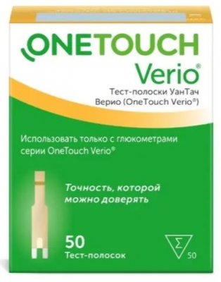 Купить тест-полоски onetouch verio (уан тач), 50 шт в Кстово
