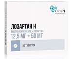 Купить лозартан-н, таблетки, покрытые пленочной оболочкой 12,5мг+50мг, 60 шт в Кстово