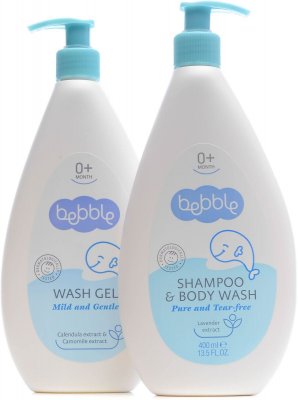 Купить bebble (бэббл) набор: шампунь для волос и тела 400мл+ гелья для мытья 400мл в Кстово