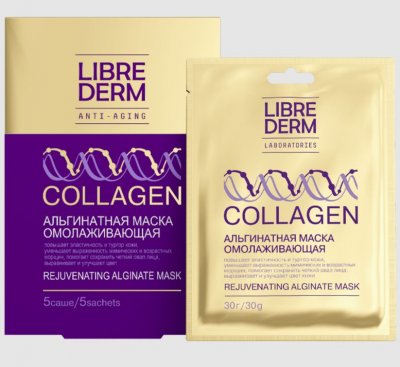 Купить librederm collagen (либридерм) маска альгинатная омолаживающая, 30мл 5шт в Кстово