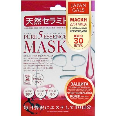 Купить japan gals (джапан галс) маска керамиды pure5 essential, 30 шт в Кстово