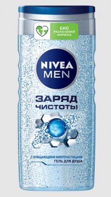 Купить nivea (нивея) для мужчин гель для душа заряд чистоты, 250мл в Кстово