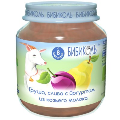 Купить бибиколь пюре груша/слива/йогурт 125г в Кстово