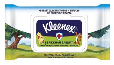 Купить клинекс (kleenex) салфетки влажные антибактериальные дисней 40 шт в Кстово