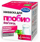 Купить vivo (виво) закваска для пробио йогурта, пакетики 0,5г, 4 шт в Кстово