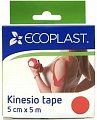 Ecoplast лента фиксирующая Кензио Тейп 5см х 5м красный