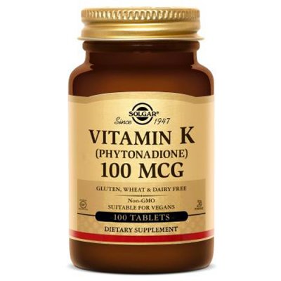 Купить solgar (солгар) витамин к 100мкг, таблетки 100 шт бад в Кстово