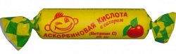 Купить аскорбиновая кислота с сахаром, таблетки со вкусом яблока, 10 шт бад в Кстово