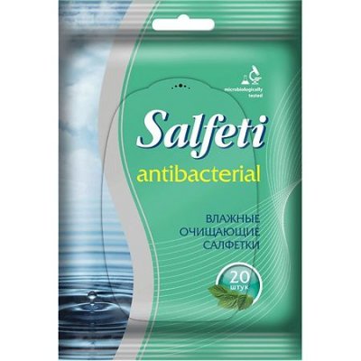 Купить salfeti (салфети) салфетки влажные антибактериальные 20шт в Кстово