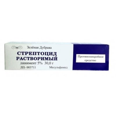 Купить стрептоцид, линимент для наружного применения 5%, 30г в Кстово