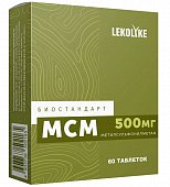 Купить lekolike (леколайк) биостандарт мсм (метилсульфонилметан), таблетки массой 600 мг 60 шт. бад в Кстово