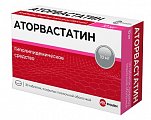 Купить аторвастатин, таблетки, покрытые пленочной оболочкой 10мг, 30 шт в Кстово