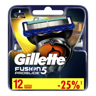 Купить gillette fusion proglide (жиллет) сменные кассеты, 12 шт в Кстово