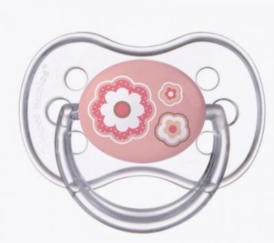 Купить canpol (канпол) пустышка круглая силиконовая 0-6 месяцев newborn baby розовая 1 шт в Кстово