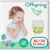 Купить offspring (оффспринг) подгузники-трусики детские размер xl, 12-20 кг 30 шт лимоны в Кстово