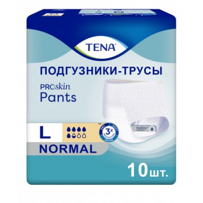 Купить tena proskin pants normal (тена) подгузники-трусы размер l, 10 шт в Кстово